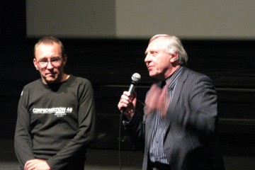 Peter Greenaway et Kees Bakker pendant Confrontation en avril 2010